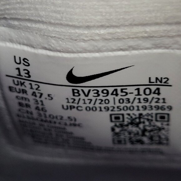 Nike Alpha Menace Pro 2 Mid Football Cleats White Purple BV3945-104 Men's 13 - Picture 7 of 7